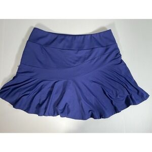 Ibkul Women's Flounce Tennis Skort‎ - Navy Sz L